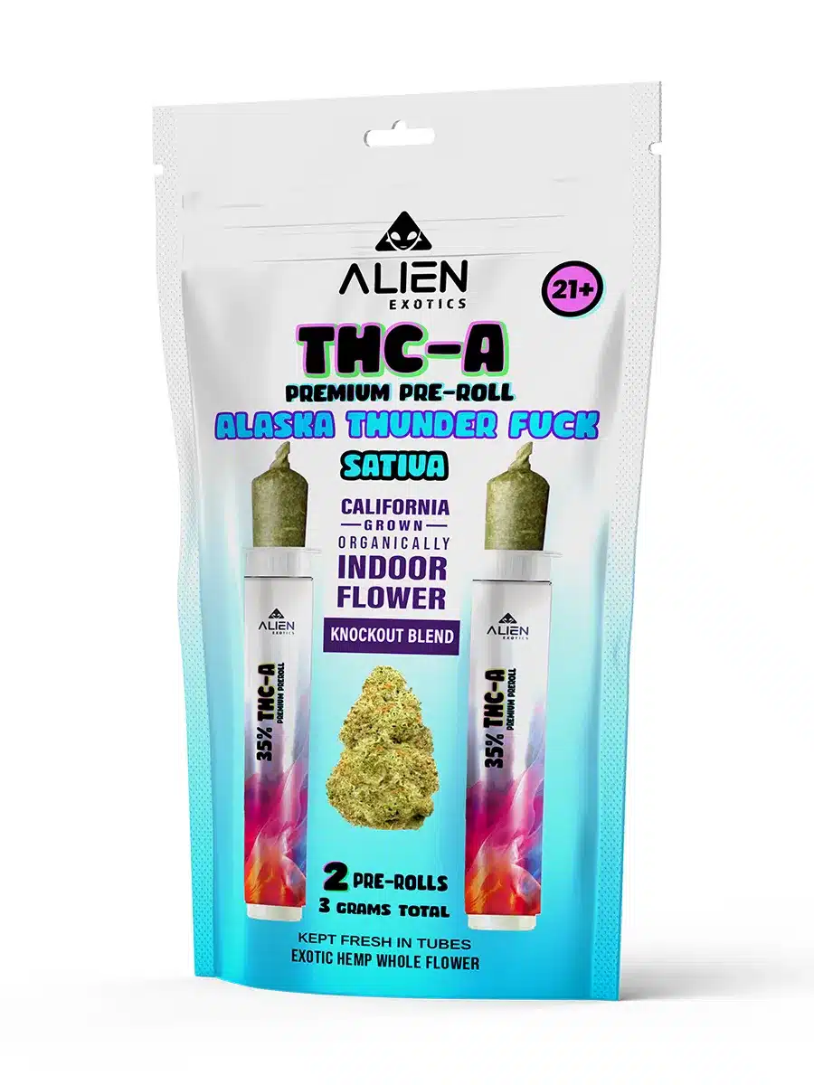 Alaska Thunder Fuck Alien Exotics Premium THC-A Knockout Blend Pre-Roll 2ct