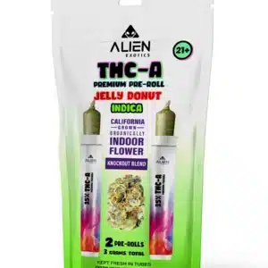 Jelly Donut Alien Exotics Premium THC-A Knockout Blend Pre-Roll 2ct