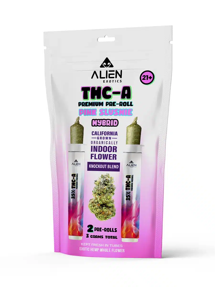 Pink Slushie Alien Exotics Premium THC-A Knockout Blend Pre-Roll 2ct