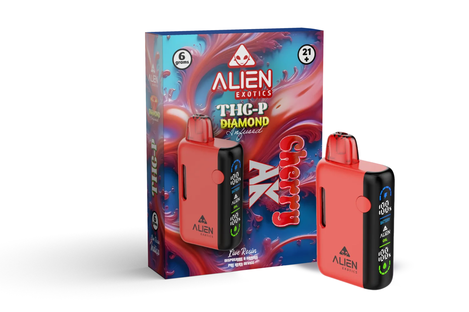 THC-P Diamond Infused 6 Gram Preheat Disposables - Image 2