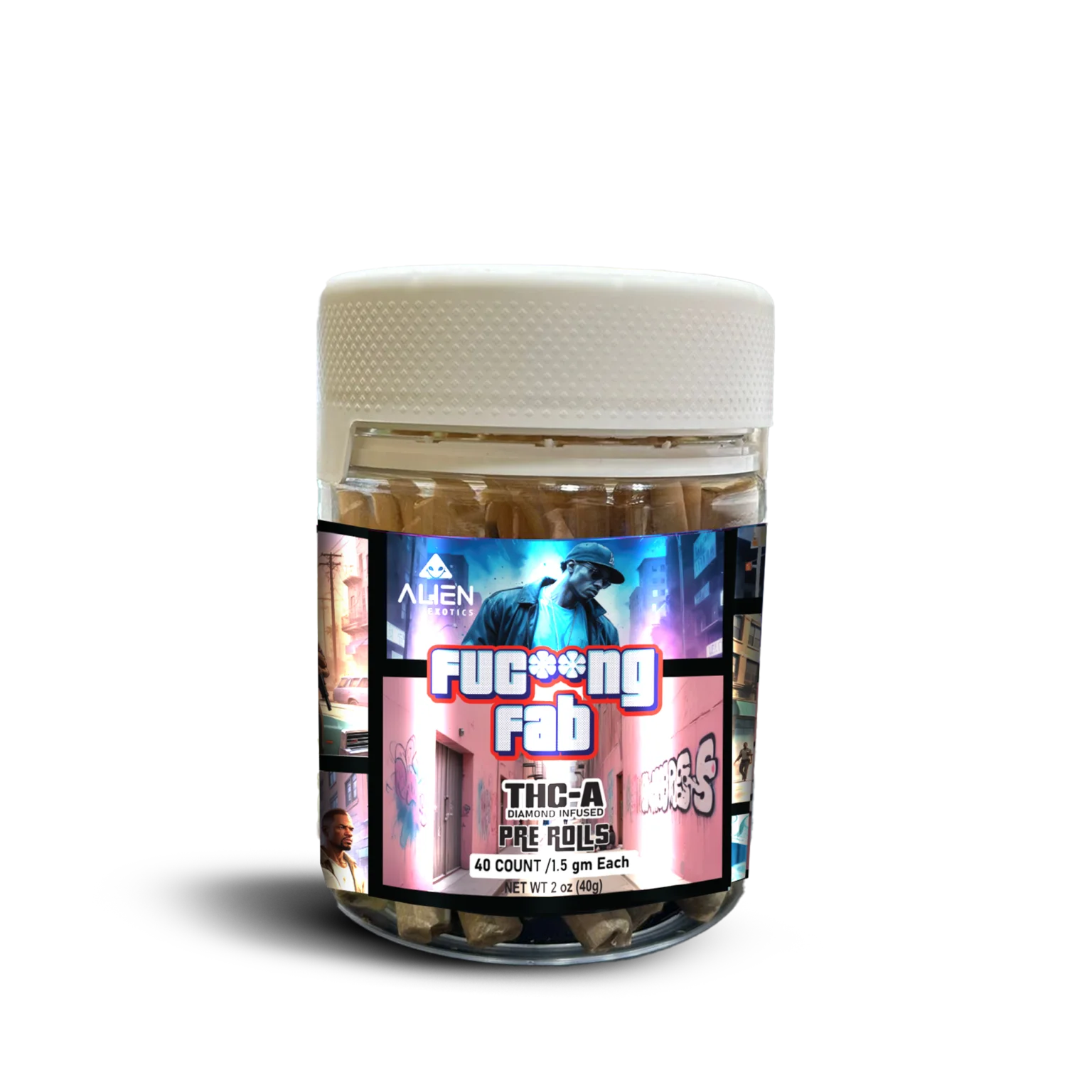 THC-A Diamond Infused 1.5 Gram Pre-Roll Jars - Image 2