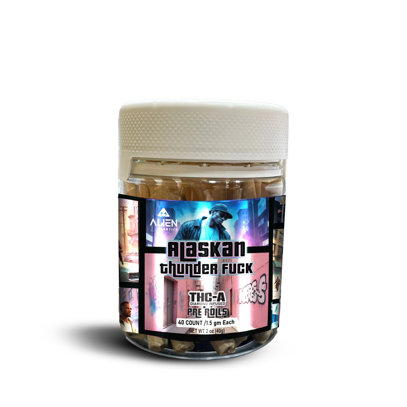 THC-A Diamond Infused 1.5 Gram Pre-Roll Jars - Image 4