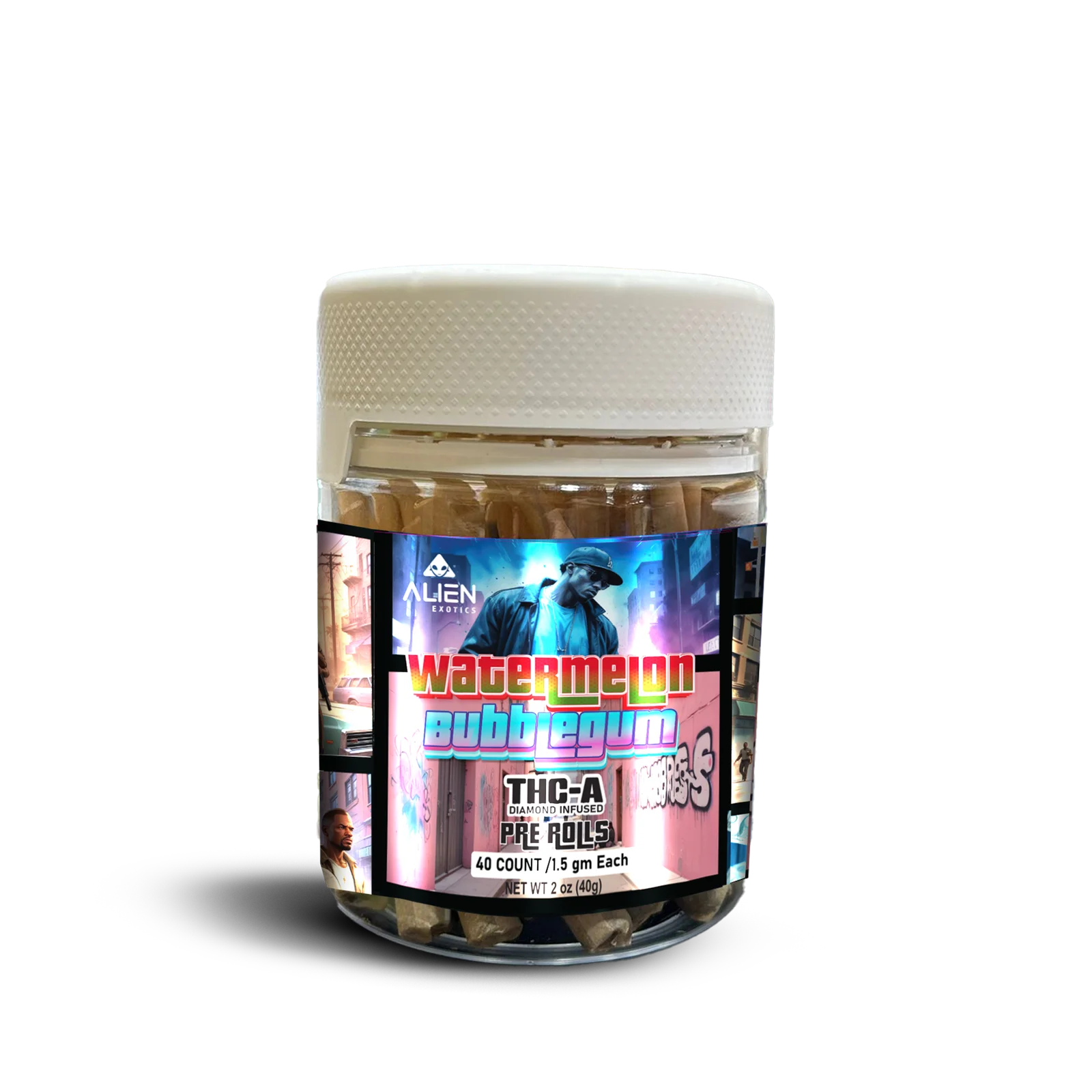 THC-A Diamond Infused 1.5 Gram Pre-Roll Jars - Image 5