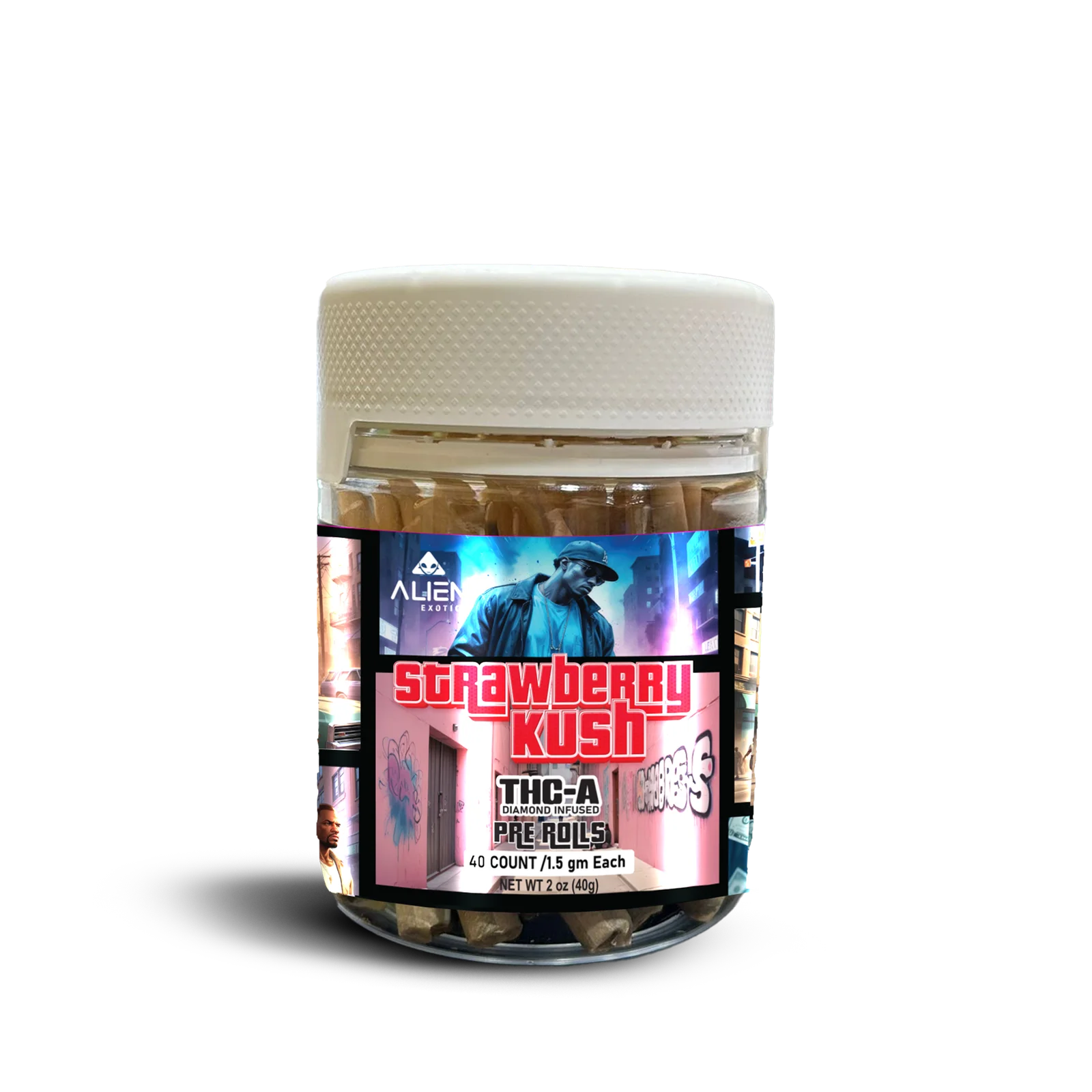 THC-A Diamond Infused 1.5 Gram Pre-Roll Jars - Image 10