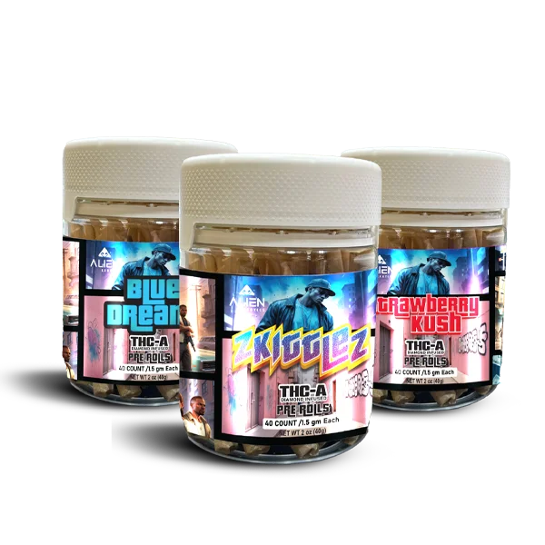 THC-A Diamond Infused 1.5 Gram Pre-Roll Jars