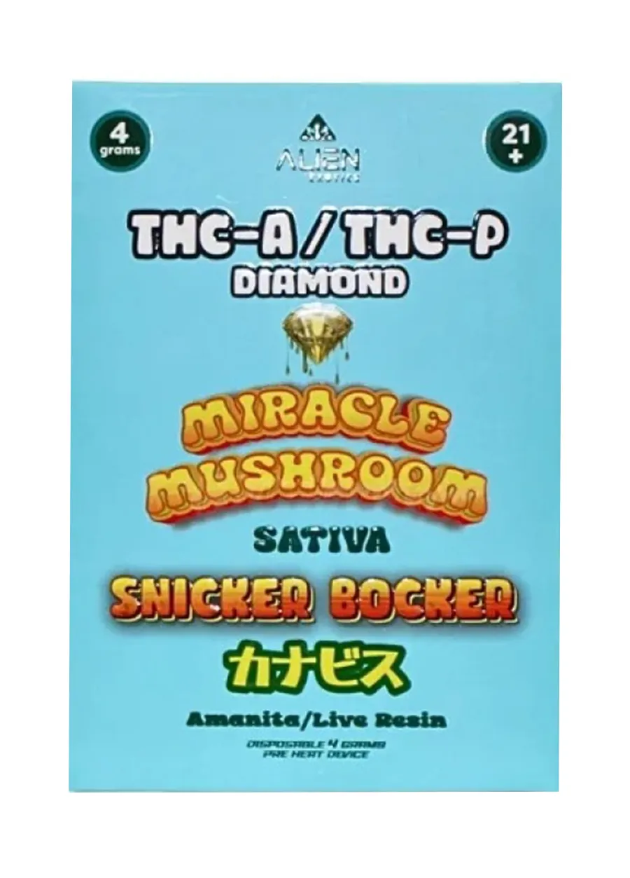 Snicker Bocker Alien Exotics Miracle Mushroom THC-A + THC-P Disposable 4G