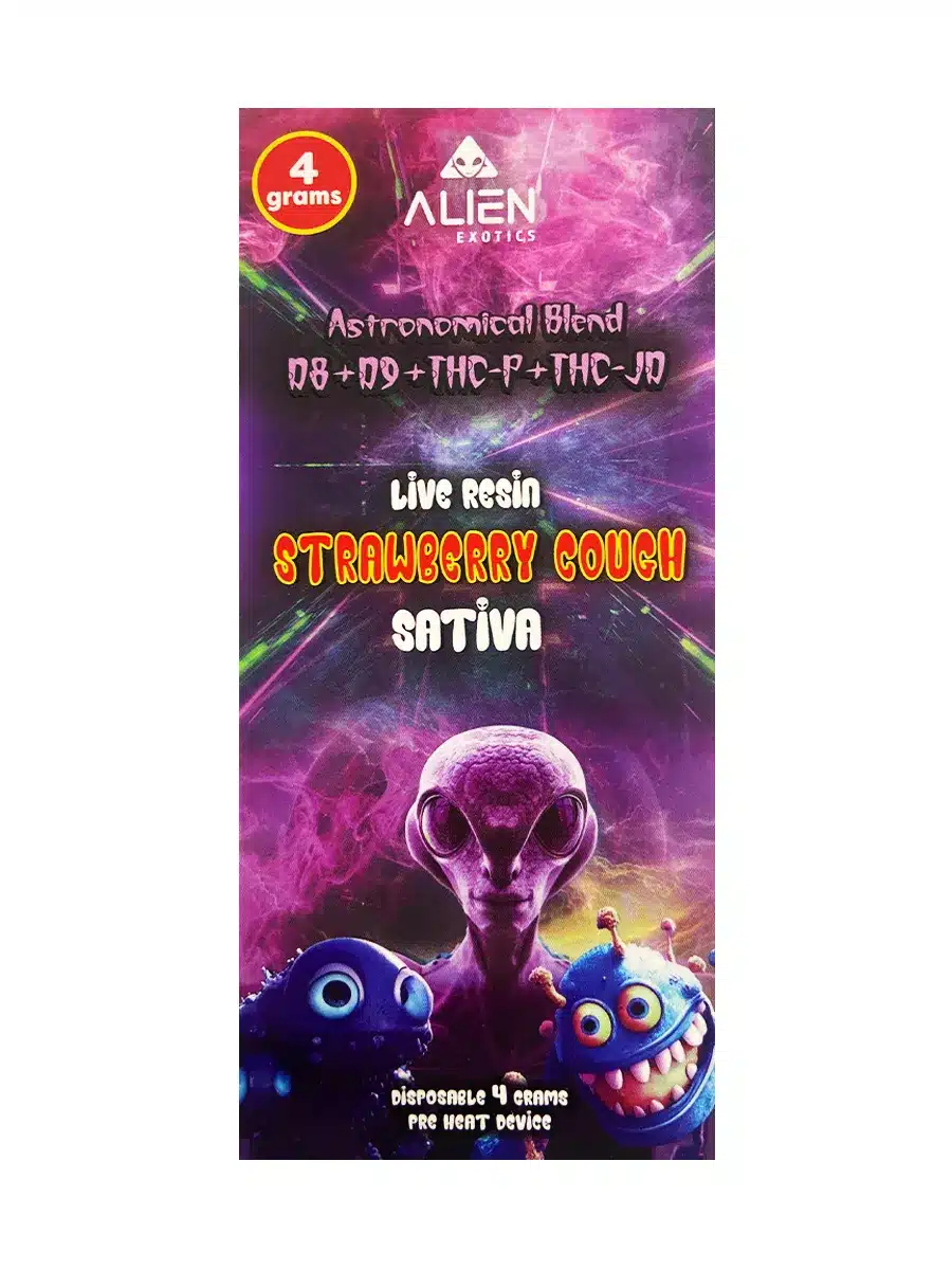 Strawberry Cough Alien Exotics 5Pace Craft Blend Live Resin Disposable 4G