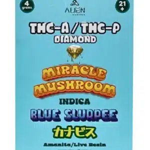 Blue Slurpee Alien Exotics Miracle Mushroom THC-A + THC-P Diamond Disposable 4G