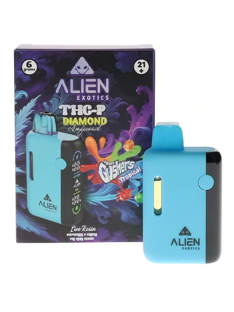 Fruit Gushers Tropical Alien Exotics THC-P Diamond Infused Live Rosin Disposable 6G